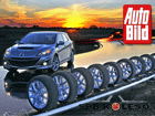 тест летней спортивной резины 225/40 R18, журнал Auto Bild, 2011 год